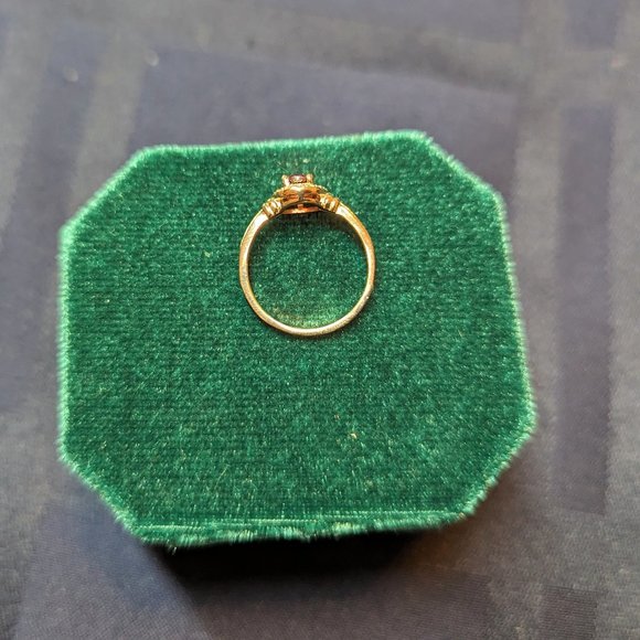 New Natural Garnet 18k rose gold plated ring size 5 $45 - Picture 6 of 6